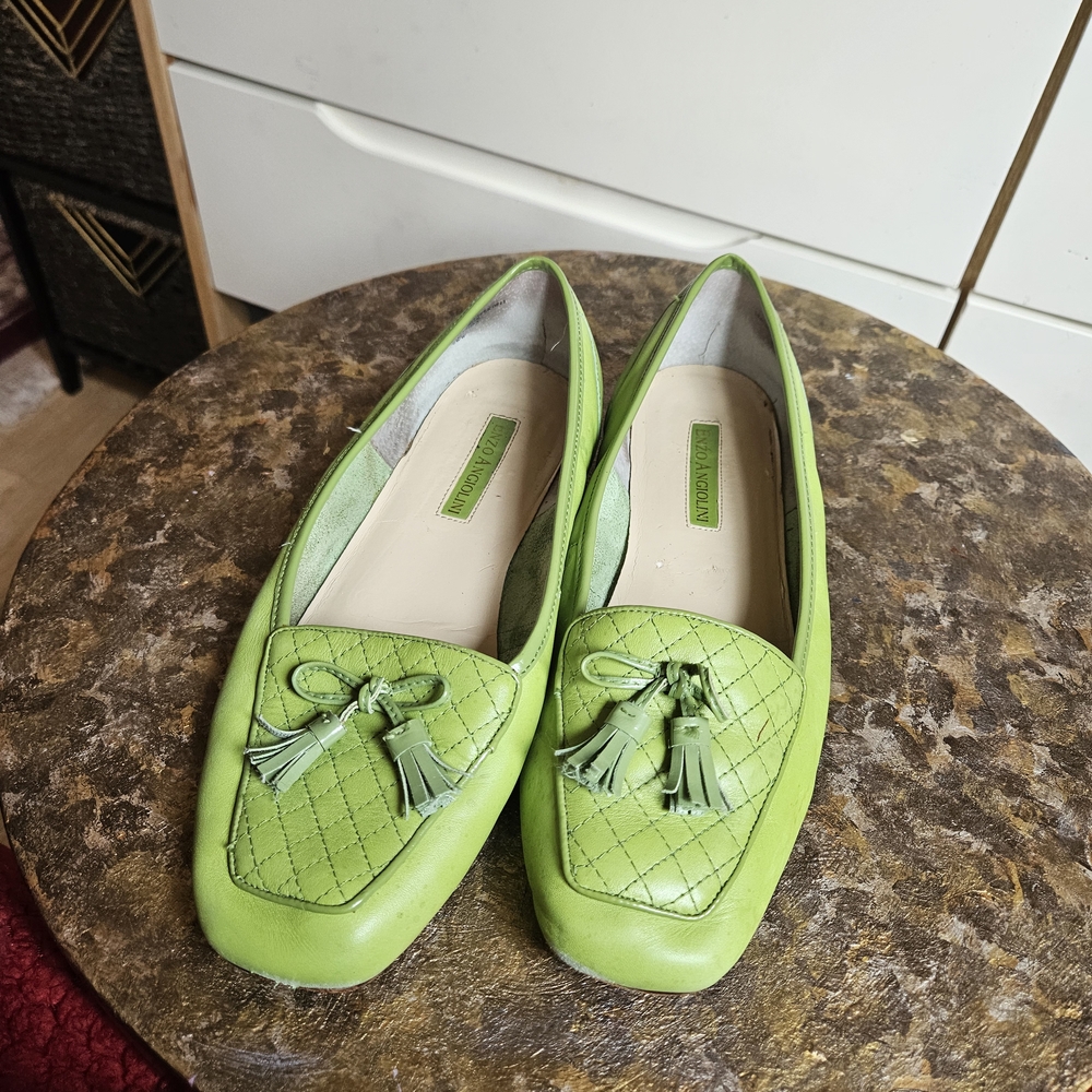 Enzo Angiolini Green Flats Suede Comfort